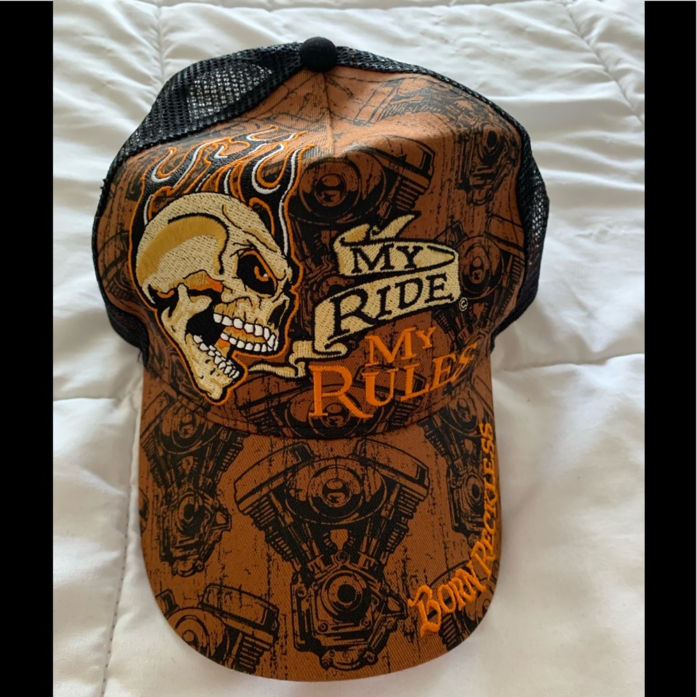 My Ride My Rules Born Reckless cap hat